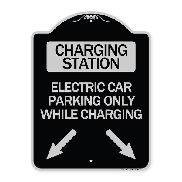 Charging Station Electric Car Parking Only While Charging with Left and Right Down Po, BS-1824-24282